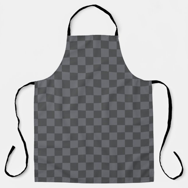Tablier Motif en tableau croate gris-noir (Recto)