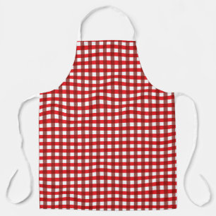 Tablier Motif En vichy rouge et blanc