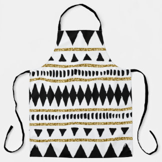 Tablier Motif ethnique Black Gold Parties scintillant