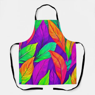 Tablier Motif Feuille coloré Neon Ethereal