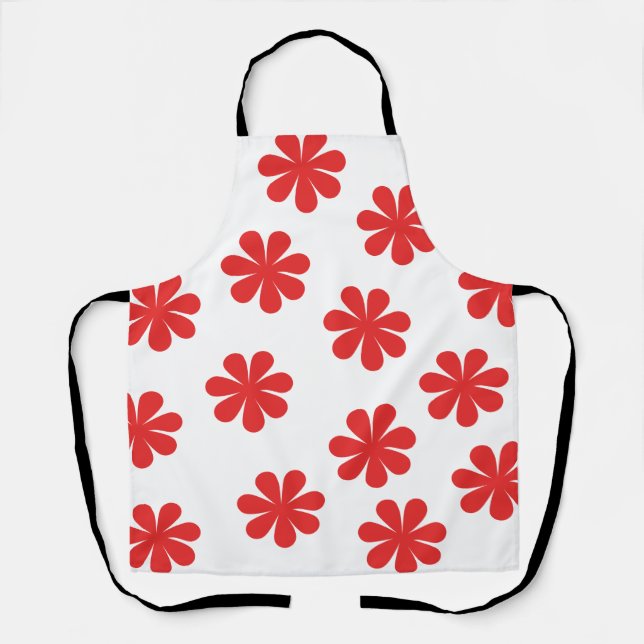 Tablier Motif Fleur Abstrait (Recto)