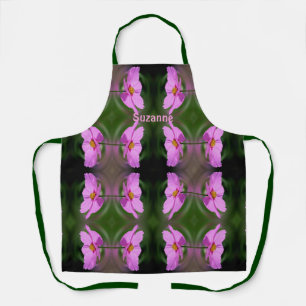 Tablier Motif Fleur Cosmos rose unique Personnalisé