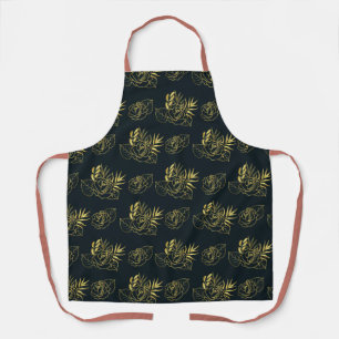 Tablier Motif Fleur Sans Faille Avec Feuilles