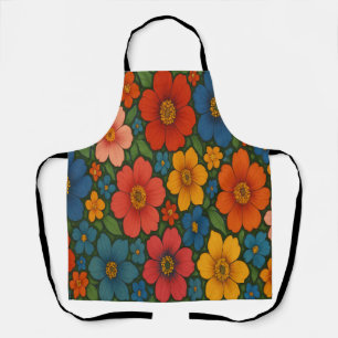 Tablier Motif Fleur sauvage transparent