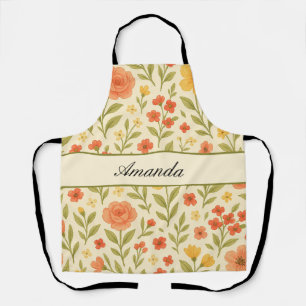 Tablier Motif Fleur sauvage vintage