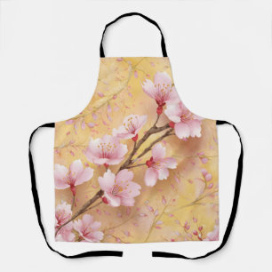 Tablier "Motif floral de fleurs de cerisier d'aquarelle"