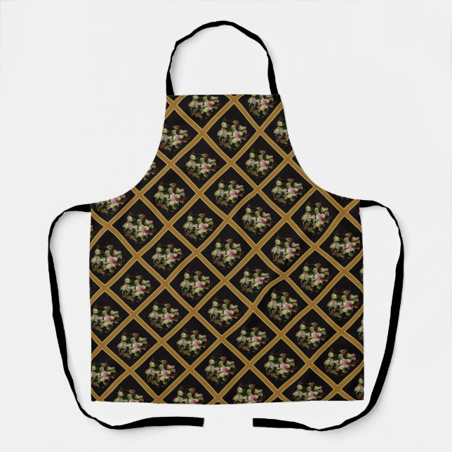 Tablier Motif Floral Embellished Répété (Recto)