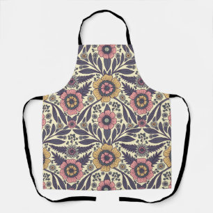 Tablier Motif Floral rose et bleu sans joint