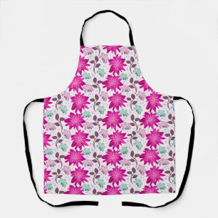 Tablier Motif floral rose vibrant Fleurs modernes audaci