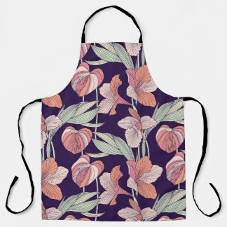 Tablier Motif floral sans couture, fleur, orchidée, modern