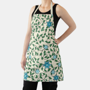 Tablier Motif floral sans couture sur fond beige
