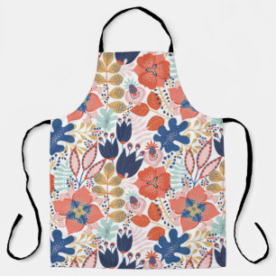 Tablier Motif floral transparent sur blanc. backgro Abstra