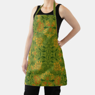 Tablier Motif floral vibrant : fleurs jaunes et oranges