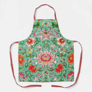 Tablier Motif floral vintage, style William Morris,