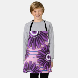 Tablier Motif floral violet Design de fleurs abstrait mode