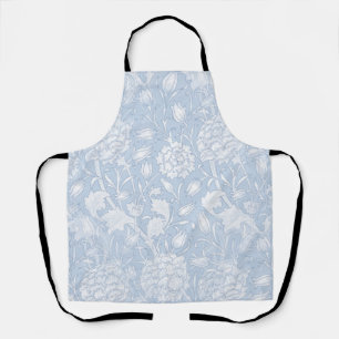Tablier Motif Floral William Morris en bleu