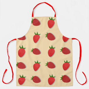 Tablier Motif fraise pour des fruits d'été bonne ambiance