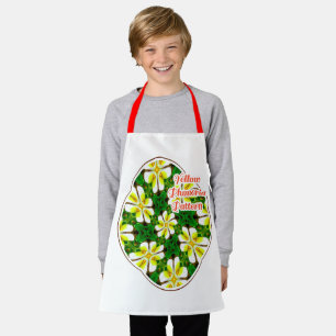 Tablier Motif frangipanier jaune