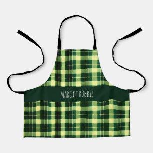Tablier Motif géométrique à maille verte