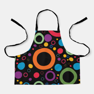 Tablier Motif géométrique coloré avec symétrie blanc