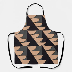 Tablier Motif Géométrique Demi-Cercle Triangle