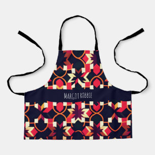 Tablier Motif géométrique moderne twitch rouge noir