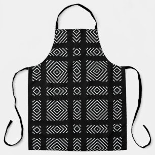 Tablier Motif géométrique noir et blanc Ama