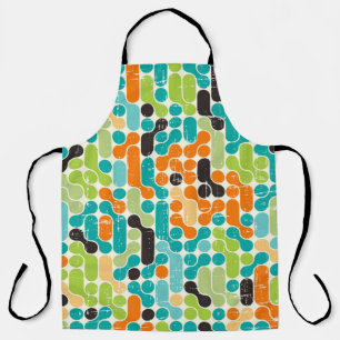 Tablier Motif géométrique rétro abstrait