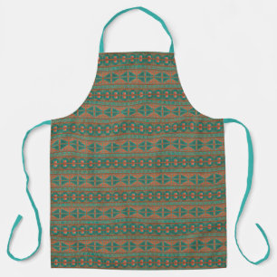 Tablier Motif géométrique Turquoise en cuivre du sud-ouest