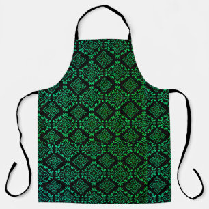 Tablier Motif géométrique vert / Impression indienne