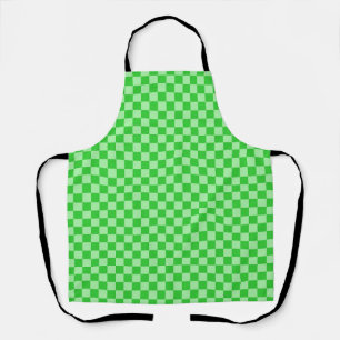 Tablier Motif Gingham à Damier Vert