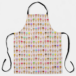 Tablier Motif "Glaces de nombreuses saveurs"