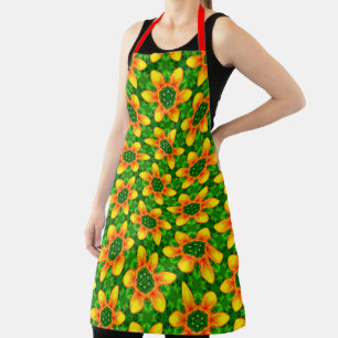 Tablier Motif Golden Lily
