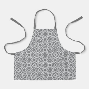 Tablier Motif gris blanc géométrique