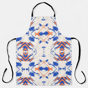 Tablier motif hipster coloré transparent avec géométrie