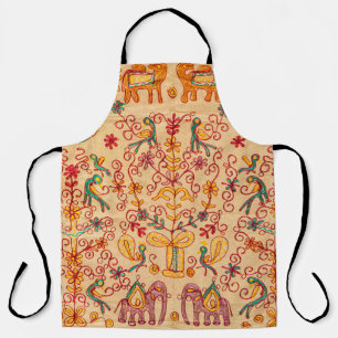 Tablier Motif indien en tissu, tissu, inde, orné