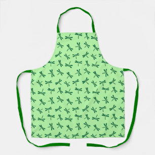 Tablier Motif japonais de libellules, Jade vert clair