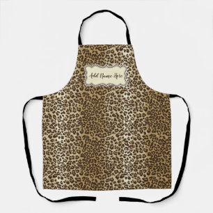 Tablier Motif Leopard naturel classique personnalisé avec