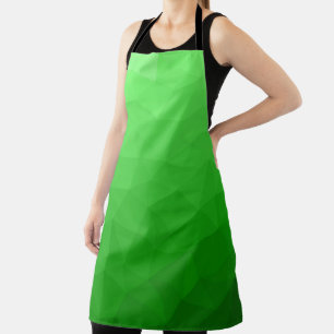 Tablier Motif lumineux à maillage géométrique dégradé vert