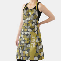 Motif MCM Half Moon tendance avec bloc de nom or