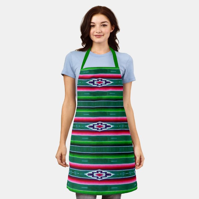 Tablier Motif mexicain Sarape (Porté)