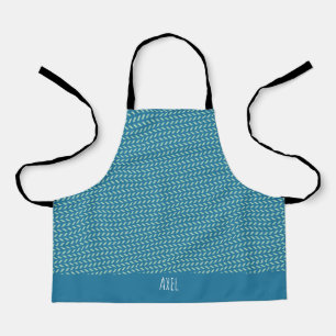 Tablier Motif minimal bleu Bleu argenté