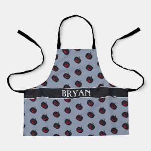 Tablier Motif minimal gris Halloween noir