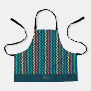 Tablier Motif minimal rose Chevron