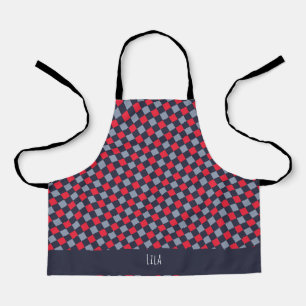 Tablier Motif minimal rouge bleu rouge du tableau de bord