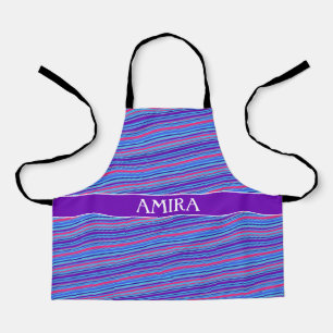 Tablier Motif minimal violet orange