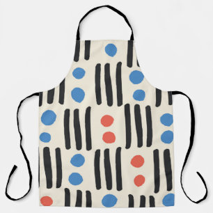 Tablier Motif moderne sans couture avec rayures et points 