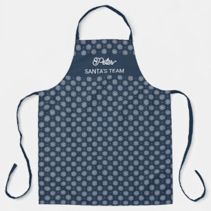 Tablier Motif moderne Snowflake Midnight Blue Christmas