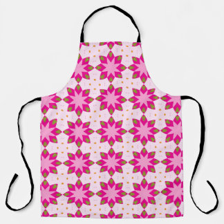 Tablier Motif mosaïque à pétales roses