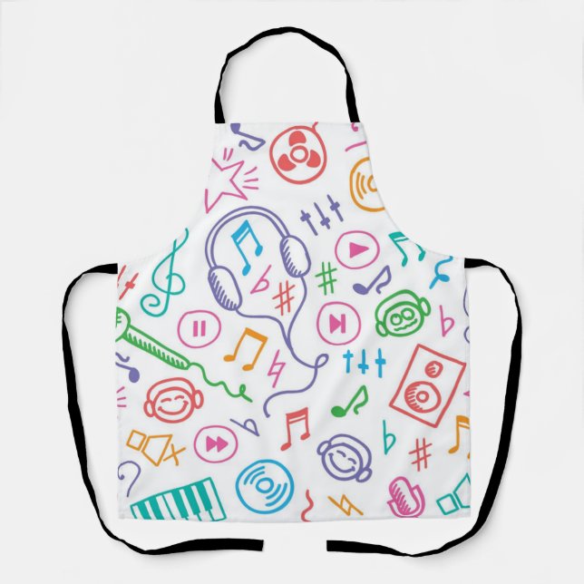 Tablier Motif musical (Recto)